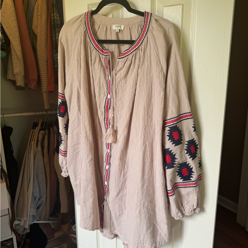 Umgee Beige Boho Dress